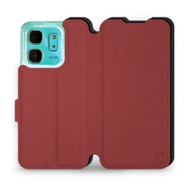 Phone Case Infinix HOT 50i - Design Dark Red with Black