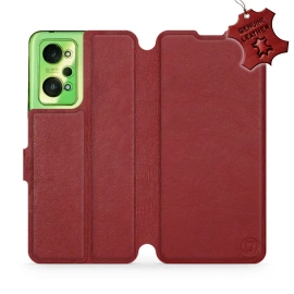 Phone Case Realme GT Neo 2 - Design Dark Red Leather