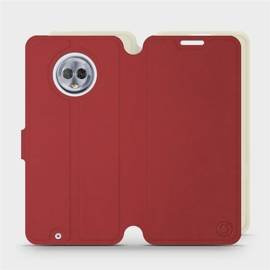 Phone Case Motorola Moto G6 - Design Dark Red with Platinum