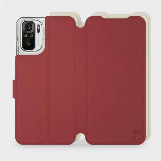 Phone Case Xiaomi Redmi Note 10s - Design Dark Red with Platinum