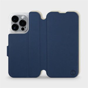 Phone Case Apple iPhone 14 Pro - Design Navy with Platinum
