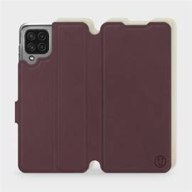 Phone Case Samsung Galaxy M22 - Design Burgundy with Platinum