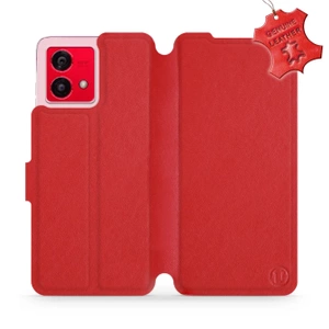 Phone Case Motorola Moto G84 - Design Red Leather