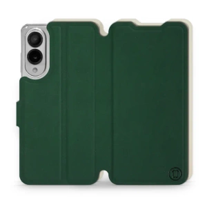 Phone Case Samsung Galaxy S25 Edge - Design Green with Platinum