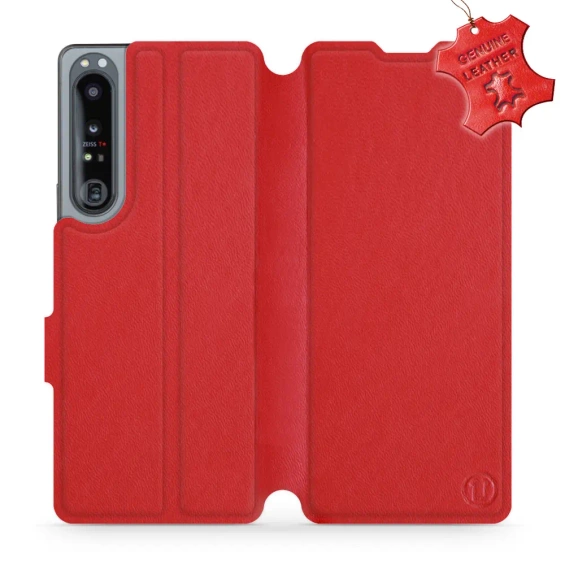 Phone Case Sony Xperia 1 IV - Design Red Leather