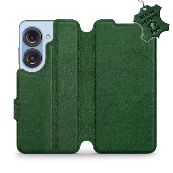 Phone Case Asus Zenfone 9 - Design Green Leather