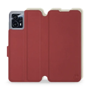 Phone Case Motorola Moto G13 - Design Dark Red with Platinum