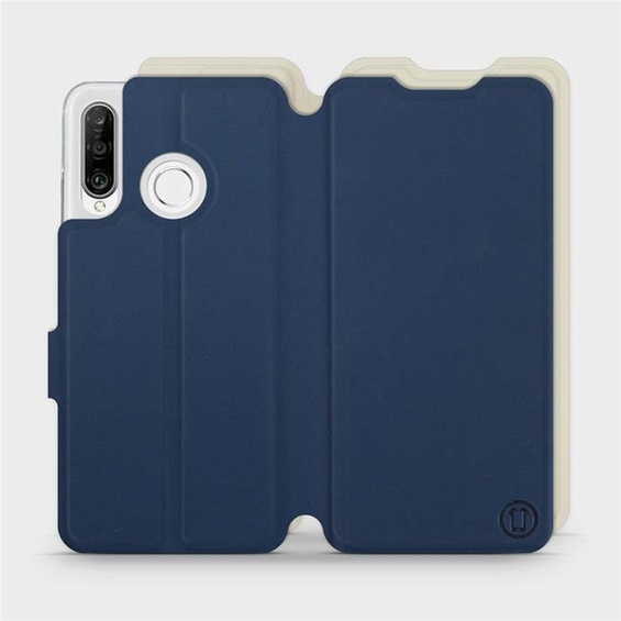 Phone Case Huawei P30 Lite - Design Navy with Platinum