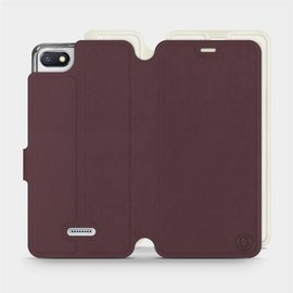 Phone Case Xiaomi Redmi 6A - Design Burgundy with Platinum