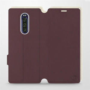 Phone Case Sony Xperia 1 - Design Burgundy with Platinum