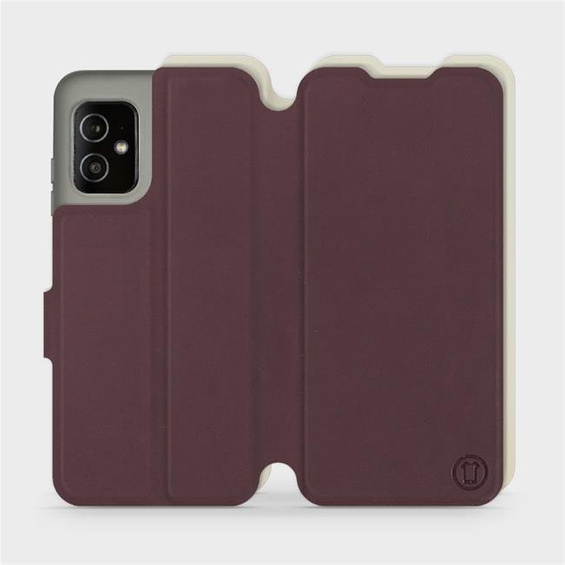 Etui Soft Touch do Asus Zenfone 8 - wzór Matowy burgund z platyną