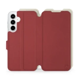 Phone Case Samsung Galaxy A35 5G - Design Dark Red with Platinum