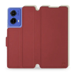 Phone Case Motorola Moto G85 5G - Design Dark Red with Platinum