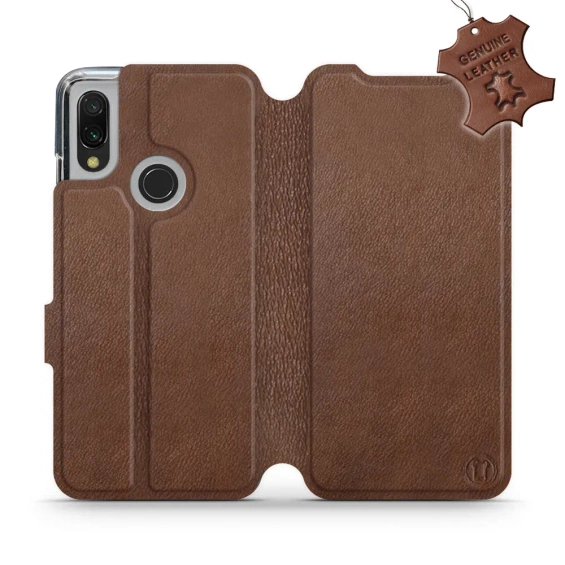 Phone Case Xiaomi Redmi 7 - Design Brown Leather