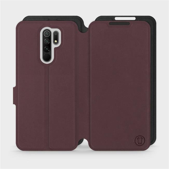 Phone Case Xiaomi Redmi 9 - Design Burgundy with Black