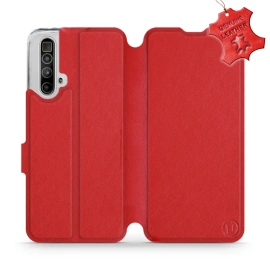 Phone Case Realme X3 SuperZoom - Design Red Leather