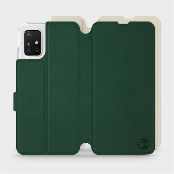Phone Case Samsung Galaxy A51 - Design Green with Platinum