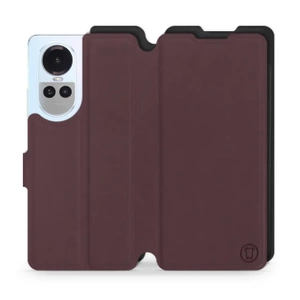 Hülle für OPPO Reno 10 5G - Farbe Burgund mit Schwarz