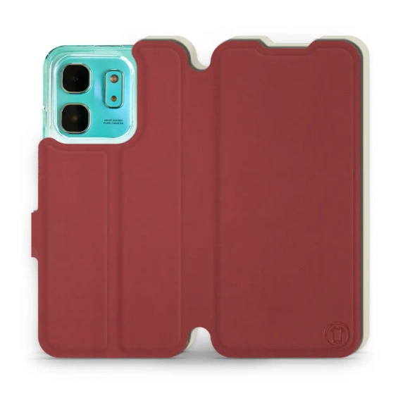 Phone Case Infinix HOT 50i - Design Dark Red with Platinum