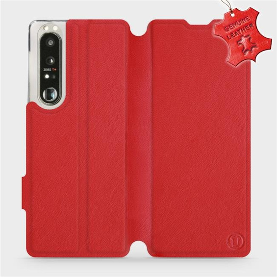 Phone Case Sony Xperia 1 III - Design Red Leather