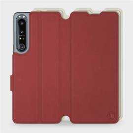 Phone Case Sony Xperia 1 IV - Design Dark Red with Platinum