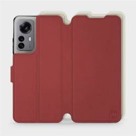 Etui Soft Touch do Xiaomi 12X - wzór Zachodząca czerwień z platyną