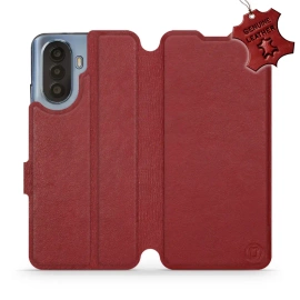 Phone Case Huawei Nova Y70 - Design Dark Red Leather