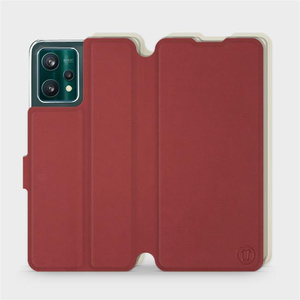Phone Case Realme 9 Pro - Design Dark Red with Platinum
