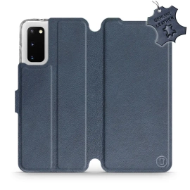 Phone Case Samsung Galaxy S20 - Design Blue Leather