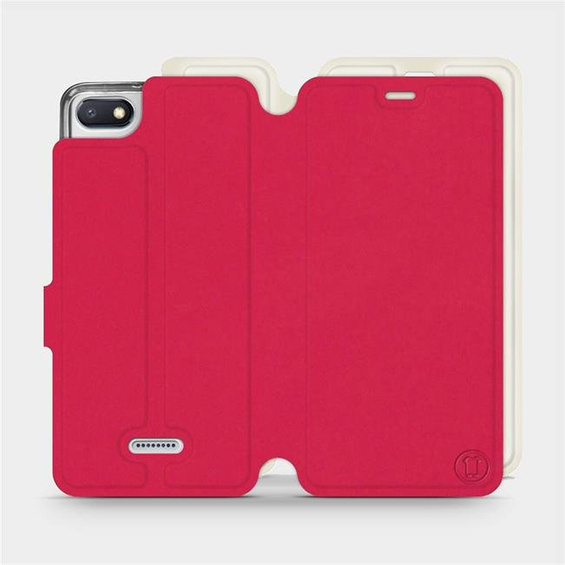 Etui Soft Touch do Xiaomi Redmi 6A - wzór Żywa czerwień z platyną