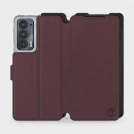 Phone Case Motorola Edge 20 - Design Burgundy with Black