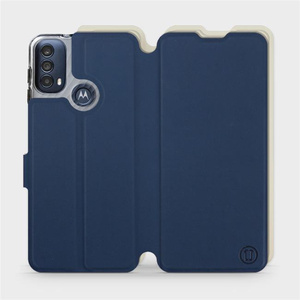Phone Case Motorola Moto E30 - Design Navy with Platinum