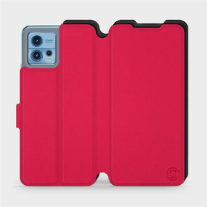 Hülle für Motorola Moto G72 - Farbe Rot mit Schwarz