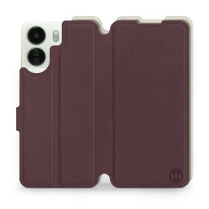 Phone Case Xiaomi Redmi 13C - Design Burgundy with Platinum