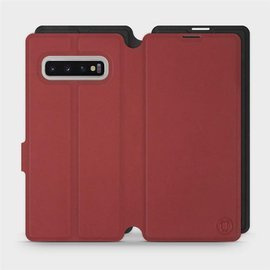 Phone Case Samsung Galaxy S10 Plus - Design Dark Red with Black
