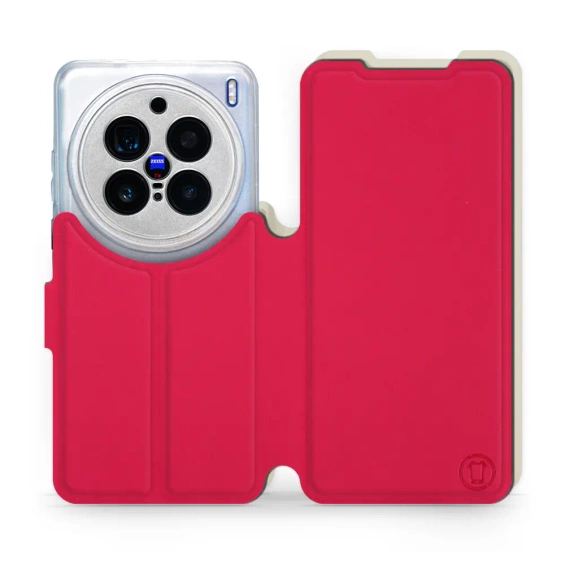 Hülle für Vivo X200 Pro 5G - Farbe Rot mit Platin