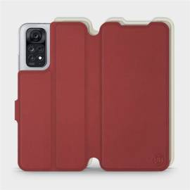 Phone Case Xiaomi Redmi Note 11S - Design Dark Red with Platinum