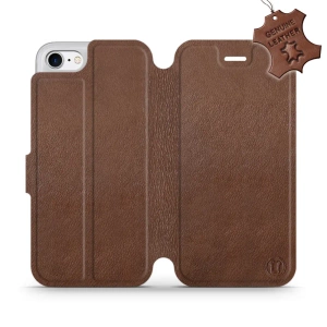 Phone Case Apple iPhone SE 2020 - Design Brown Leather