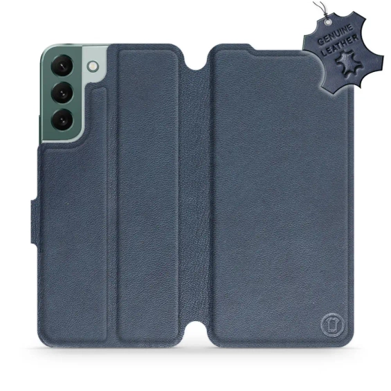 Phone Case Samsung Galaxy S22 Plus - Design Blue Leather