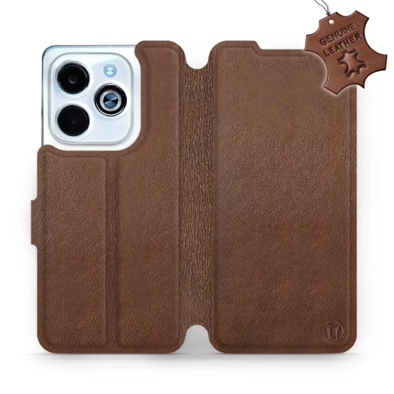Phone Case Infinix Smart 8 - Design Brown Leather