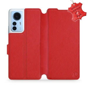 Phone Case Xiaomi 12 Pro - Design Red Leather