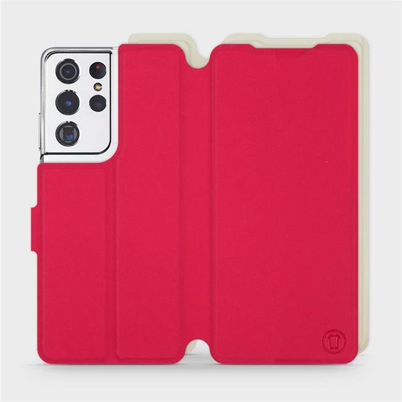 Phone Case Samsung Galaxy S21 Ultra - Design Red with Platinum