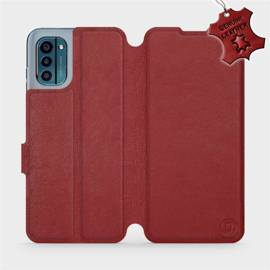 Phone Case Nokia G21 - Design Dark Red Leather