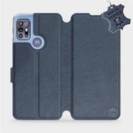 Phone Case Motorola Moto G30 - Design Blue Leather