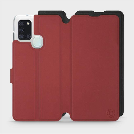 Phone Case Samsung Galaxy A21S - Design Dark Red with Black