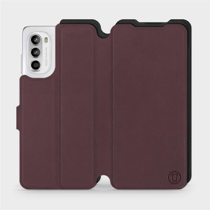 Phone Case Motorola Moto G52 - Design Burgundy with Black