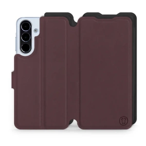 Etui Soft Touch do Samsung Galaxy A56 5G - wzór Matowy burgund z czernią