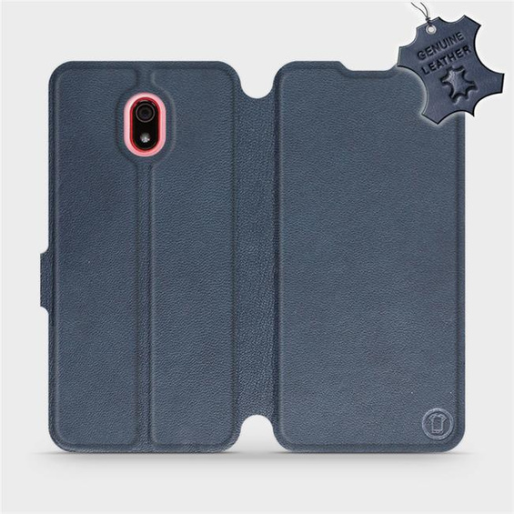 Phone Case Xiaomi Redmi 8A - Design Blue Leather