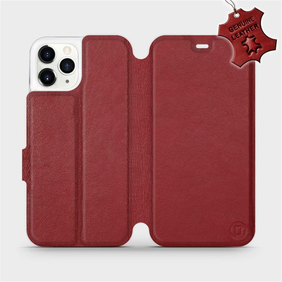 Phone Case Apple iPhone 11 Pro - Design Dark Red Leather
