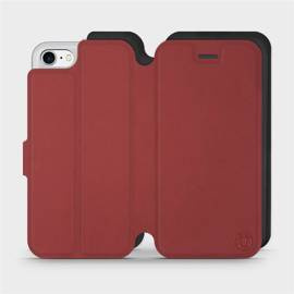 Phone Case Apple iPhone SE 2022 - Design Dark Red with Black